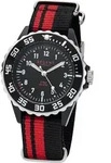 Quarzuhr REGENT, schwarz (schwarz, rot, schwarz), Armbanduhren, Kinder, schwarz,