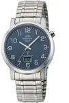 Funkuhr MASTER TIME "Basic", silber (silberfarben, blau), Armbanduhren, Herren,