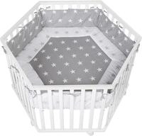 roba Laufgitter "Little Stars, natur, 6-eckig" bis 15 kg mit Stoffeinlage und