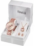 Quarzuhr FIRETTI "Spectrum", rosa (ros&eacute;goldfarben), Armbanduhren, Damen,...