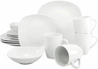 CreaTable Kombiservice "Geschirr-Set Square" Service, wei&szlig;, 16 Teile, f&uuml;r 4