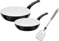 GSW Pfannen-Set "CERAMICA Blanca" Aluminium Set, 1x Bratpfanne &Oslash; 24 cm, 1x