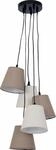 N&Auml;VE Pendelleuchte "Boho", beige (beige, braun), 5, &Oslash; 16cm H: 14cm, Leuchten, E14