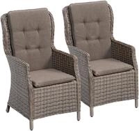 MERXX Gartenstuhl "Riviera" (Set) 2 Stk.2er Set, Polyrattan, Stahl