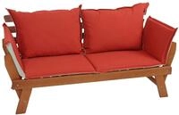 Garden Pleasure Gartenlounge-Bank "FORTUNA" mit umklappbarer Armlehne und