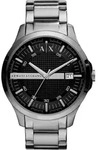 Quarzuhr ARMANI EXCHANGE, silber (silberfarben, schwarz), Armbanduhren, Herren,