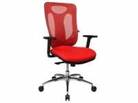 Bürostuhl TOPSTAR "Sitness Net Pro 100" Stühle rot (rot, rot) Drehstühle