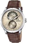 Multifunktionsuhr FESTINA "Retro", braun, Armbanduhren, Herren, Armbanduhr, Quarzuhr,