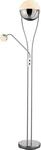 TRIO LEUCHTEN LED Stehlampe "CHRIS, LED Stehleuchte, mit Lesearm, Drehdimmer", grau