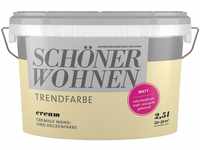 SCHÖNER WOHNEN FARBE Wand- und Deckenfarbe "TRENDFARBE, matt", 2,5 Liter, Cream,