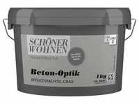 SCHÖNER WOHNEN-Kollektion Spachtelmasse "Betonoptik Effektspachtel", 1 kg, grau,