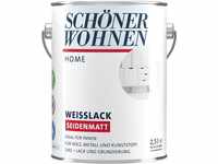SCHÖNER WOHNEN FARBE Weißlack "Home Weißlack", 2,5 Liter, weiß, seidenmatt, ideal