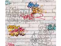 A.S. Création Papiertapete "Boys & Girls 6 mit Graffiti", gemustert
