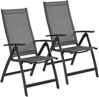 MERXX Gartensessel "Vicenza" Set, 2 Stk. tlg. 2er Set, Alu/Textil, grau