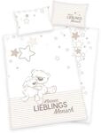 Herding Babybettw&auml;sche "Kleiner Lieblingsmensch" 2 Stk. Mit Teddy und Schaf