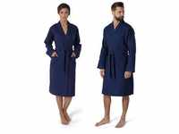 Kimono MÖVE "Homewear" Bademäntel Gr. M, blau (dunkelblau) Möve