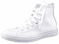 Sneaker CONVERSE "Chuck Taylor All Star Hi Monocrome Leather" Gr. 38, weiß...