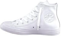 Sneaker CONVERSE "Chuck Taylor All Star Hi Monocrome Leather", Gr. 38, wei&szlig;, Leder,