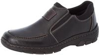 Slipper RIEKER, Herren, Gr. 40, schwarz, Lederimitat, unifarben, Schuhe Slipper, mit