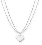 Kette mit Anh&auml;nger THOMAS SABO "Herz" Gr. 45, silber (silberfarben), Halsketten,