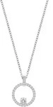Kette mit Anh&auml;nger SWAROVSKI "CREATIVITY CIRCLE", silber (silberfarben), Halsketten,