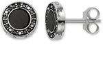 Paar Ohrstecker THOMAS SABO "Classic Pav&eacute; Schwarz", silberfarben, schwarz,...