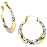 Paar Creolen FIRETTI "Schmuck Geschenk Gold 375 Ohrschmuck Creole", silber