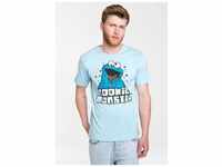 T-Shirt LOGOSHIRT "Sesamstrasse - Krümelmonster" Gr. XL, blau Herren Shirts...