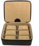Uhrenbox WINDROSE "Beluga, 803861.08", schwarz (schwarz, beige), Aufbewahrungsboxen,