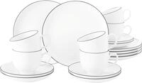 Seltmann Weiden Kaffeeservice "Geschirr-Set, Service Lido Black Line" Tassen,