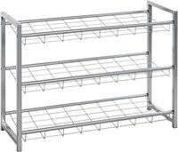 HAKU Schuhregal "Schuhaufbewahrung" rechteckig - aus Metall Grau - B/T/H 80/30/60 cm