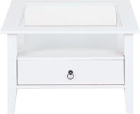 Inter Link Couchtisch "Provence, Kiefer Massivholz, Glasplatte & Schublade,