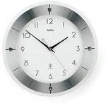 Funkwanduhr AMS "F5848", silber (silberfarben), Wanduhren, &Oslash; 31cm,