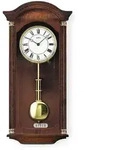 Funk-Pendelwanduhr AMS "F5014/1", braun (nussbaumfarben), Wanduhren, B/H/L: 64cm x