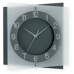 Wanduhr AMS "W9323", grau (anthrazit), Wanduhren, B/H/L: 31cm x 31cm, Wanduhr,