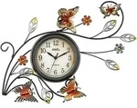 Wanduhr AMS "9446", bunt (braun, bunt), Wanduhren, B/H/L: 57cm x 5cm x 43cm,...