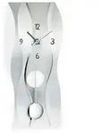 Pendelwanduhr AMS "W7246", silber (silberfarben), Wanduhren, B/H/L: 60cm x 25cm,