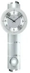 Funk-Pendelwanduhr AMS "F5215", silber (silberfarben), Wanduhren, B/H/L: 24cm x 10cm