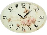 Wanduhr AMS "W9478", bunt, Wanduhren, B/H/L: 4cm x 21cm x 30cm, Wanduhr,