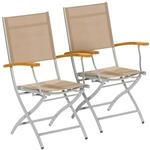 MERXX Gartensessel "Naxos" Set, 2 Stk. tlg. 2er Set, Eukalyptusholz/Textil, klappbar,