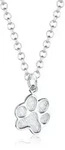 Kette mit Anh&auml;nger ELLI "Pfote 925 Sterling Silber", silber, Halsketten, Damen, 45,