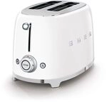 Smeg Toaster "TSF01WHEU" 2 kurze Schlitze f&uuml;r 2 Scheiben 950 W