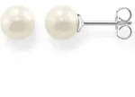 Perlenohrringe THOMAS SABO "Perlenohrstecker Klein", bunt (silberfarben, wei&szlig;),