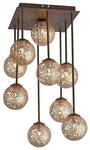 PAUL NEUHAUS Deckenleuchte "GRETA", braun (rostfarben), 9, H: 55,4cm, 1 Stk.,