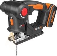 Worx Akku-Stichs&auml;ge "WX550 Axis" Profi 2-in-1 Pendelhub Stich- & S&auml;bels&auml;ge, inkl.