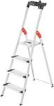 Hailo Stehleiter "L80 ComfortLine" Alu-Sicherheits-Stehleiter 4 Stufen