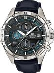 Chronograph CASIO EDIFICE, schwarz (blau, schwarz), Armbanduhren, Herren, Quarzuhr,
