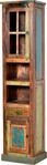 SIT Vitrine "Riverboat, Hochschrank" aus recyceltem Altholz mit Farbresten, Shabby