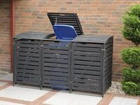 promadino M&uuml;lltonnenbox "Vario V" f&uuml;r 3 x 240 l, anthrazit