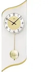 Pendelwanduhr AMS "W7437", gold (goldfarben), Wanduhren, B/H/L: 19cm x 3cm x 55cm,